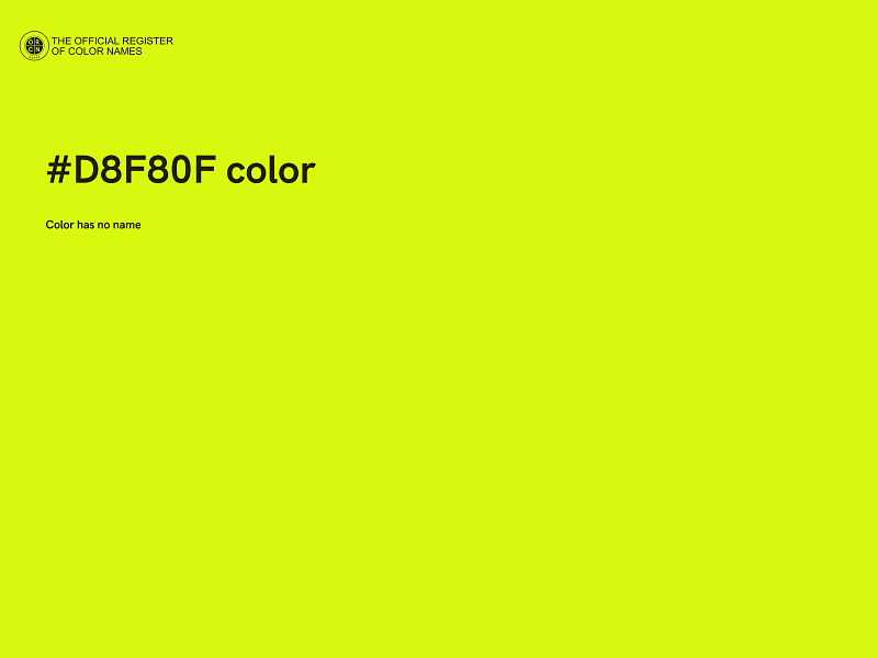 #D8F80F color image