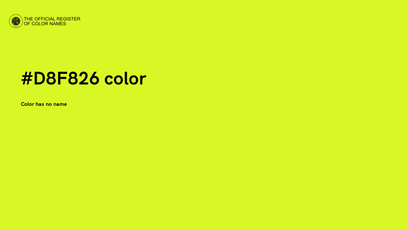 #D8F826 color image