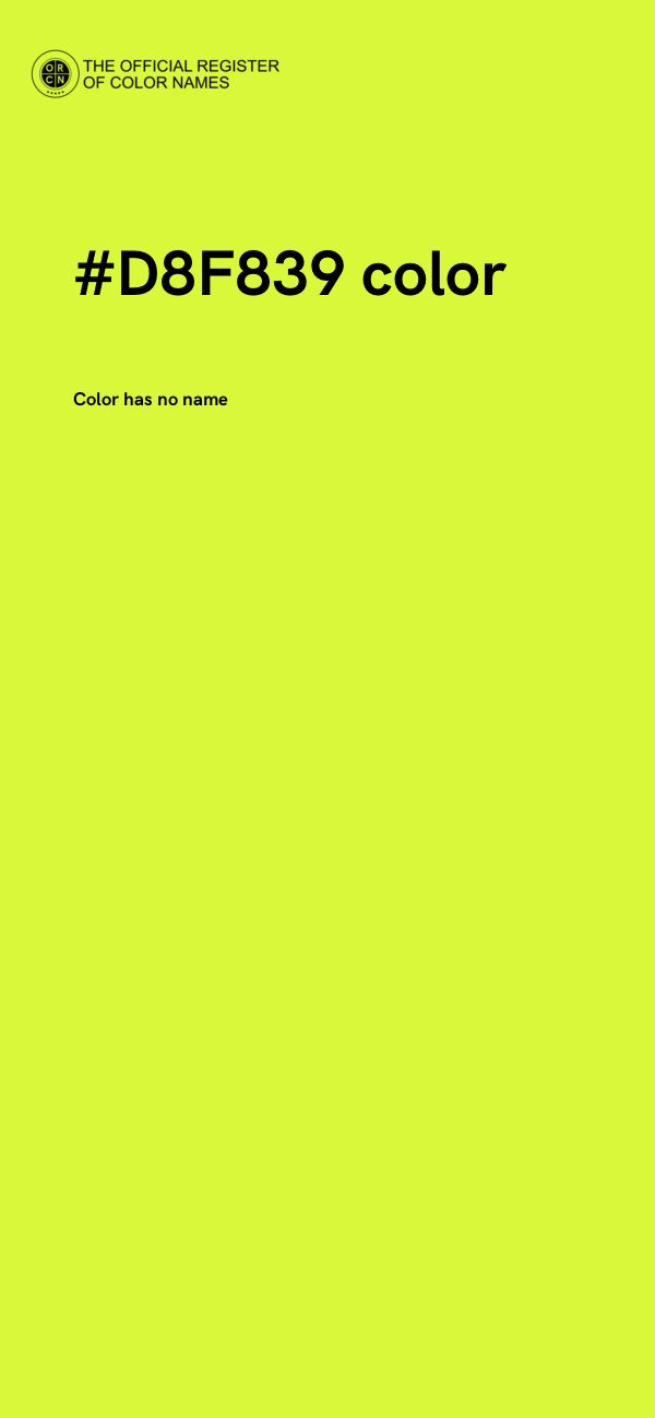 #D8F839 color image