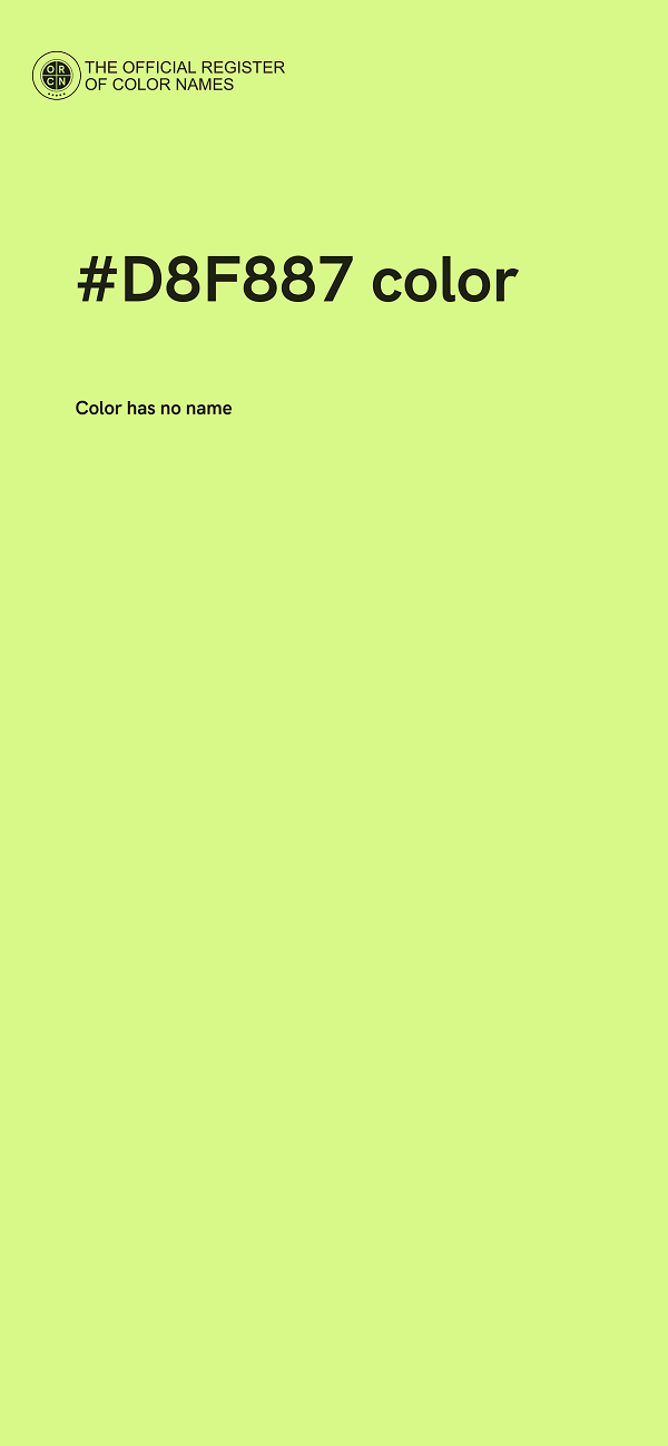 #D8F887 color image