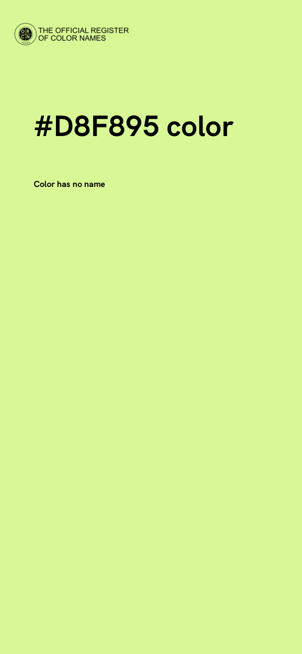 #D8F895 color image