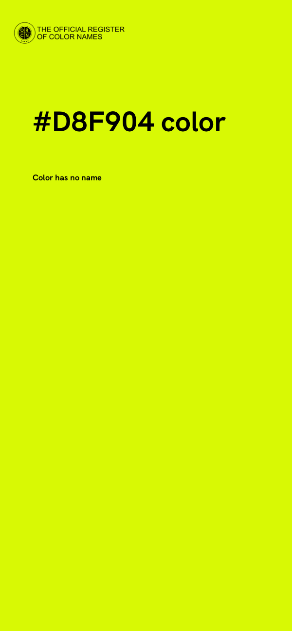 #D8F904 color image