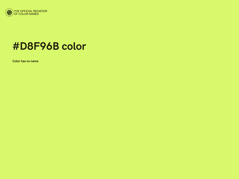 #D8F96B color image
