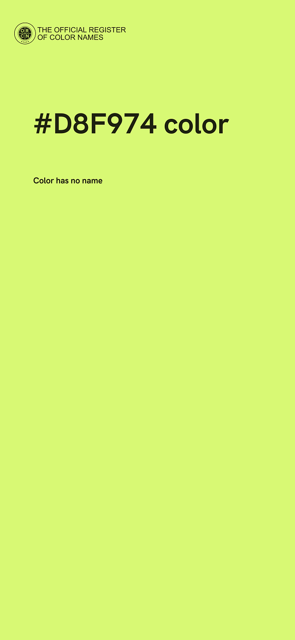 #D8F974 color image