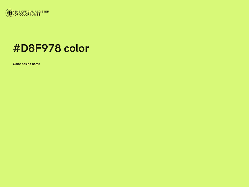 #D8F978 color image