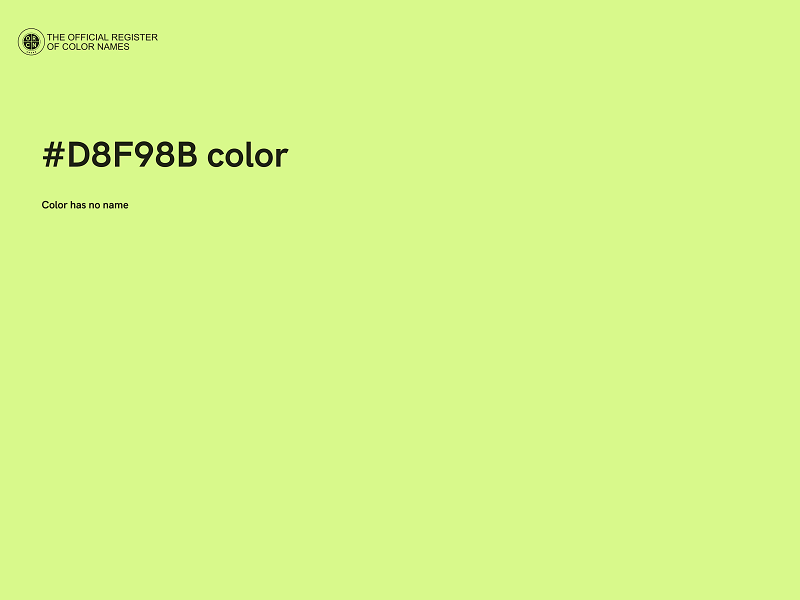 #D8F98B color image