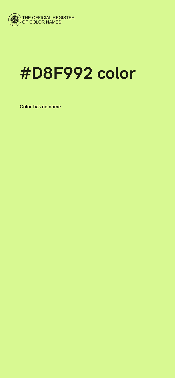 #D8F992 color image