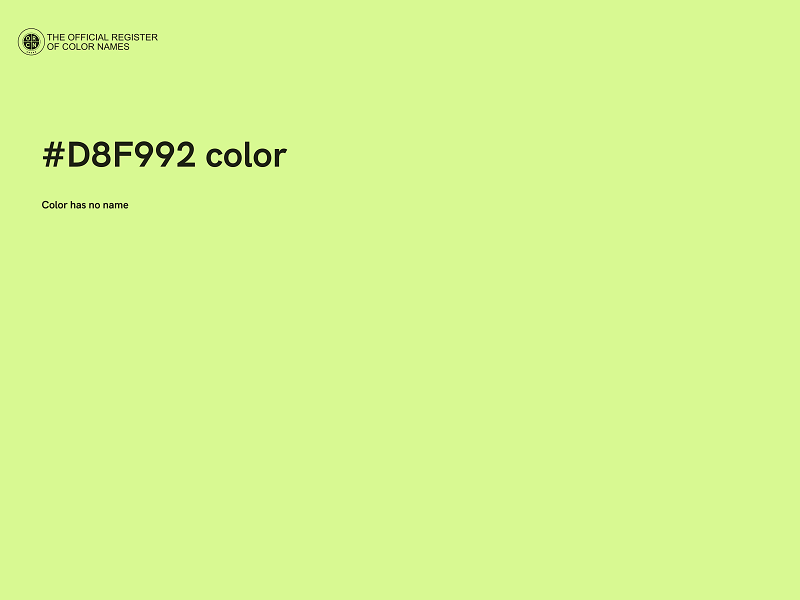 #D8F992 color image