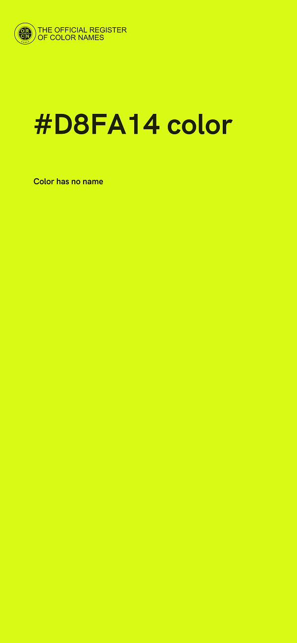 #D8FA14 color image