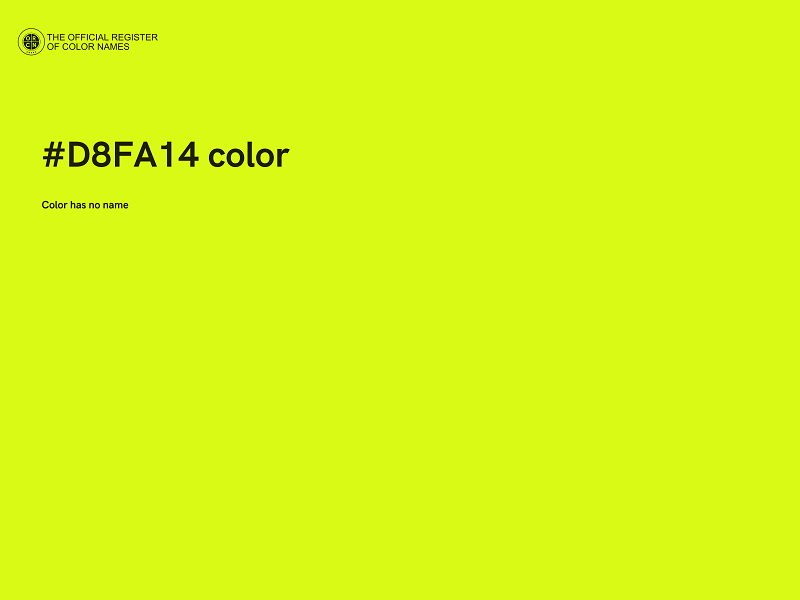 #D8FA14 color image