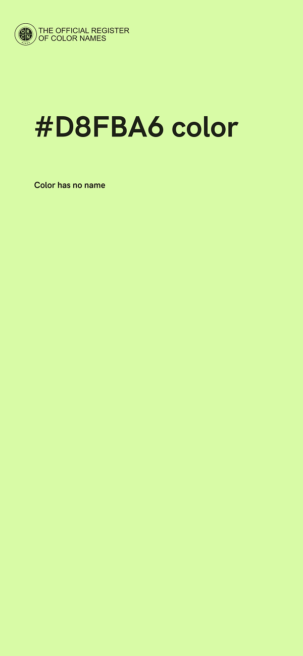 #D8FBA6 color image