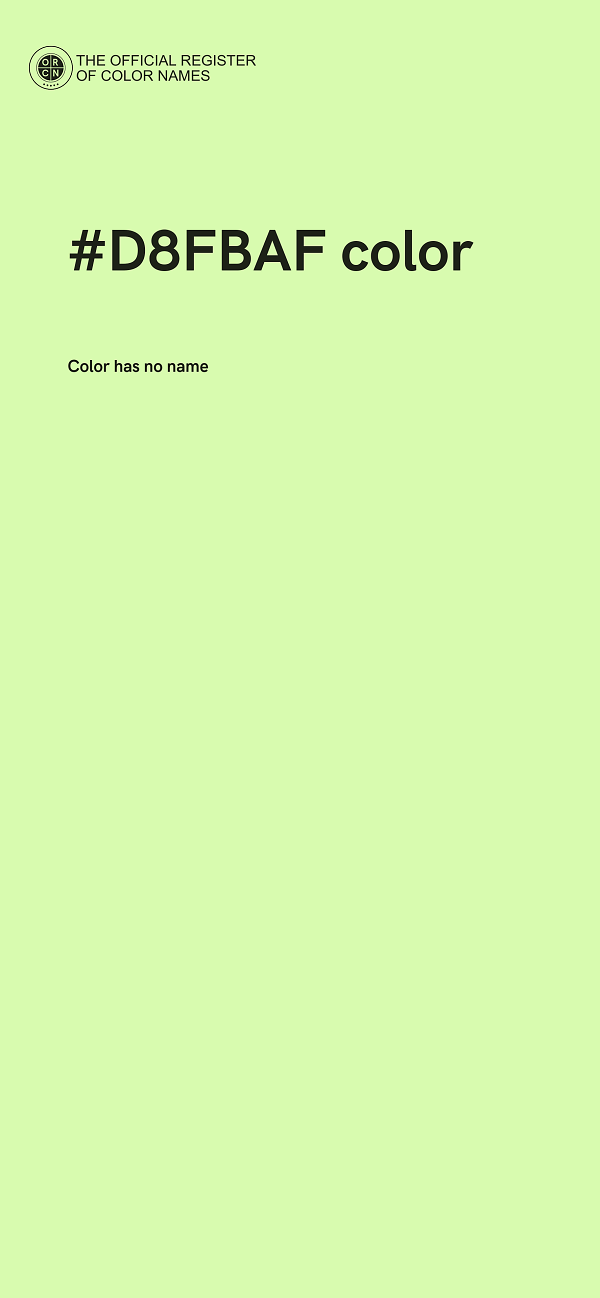 #D8FBAF color image