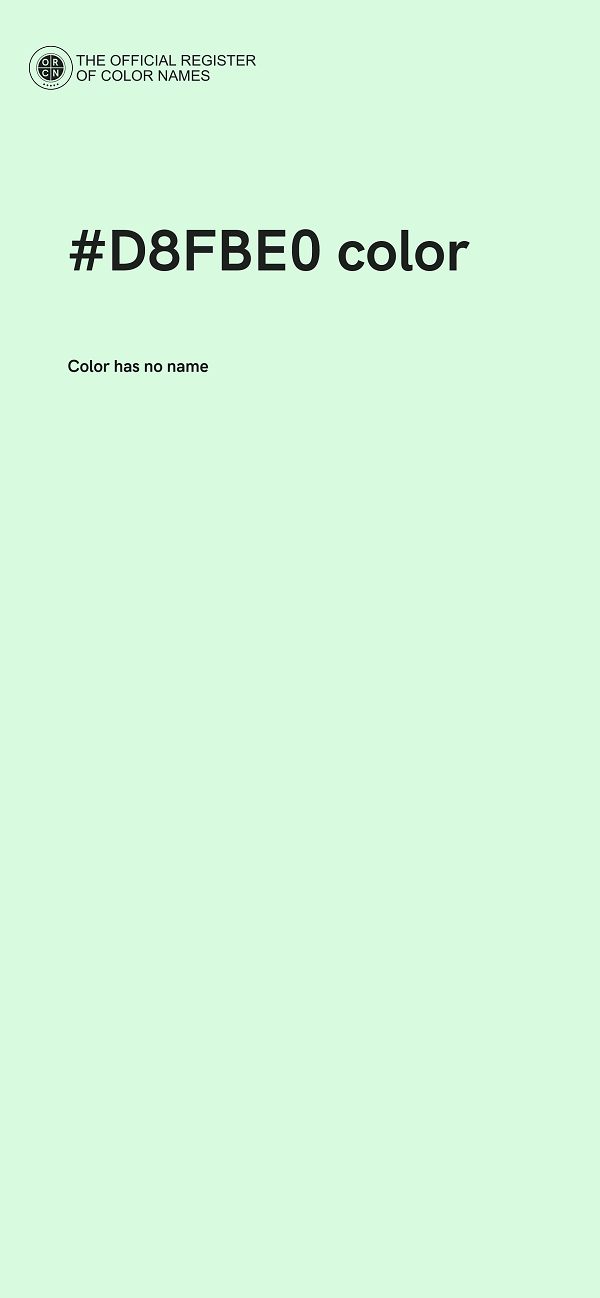 #D8FBE0 color image