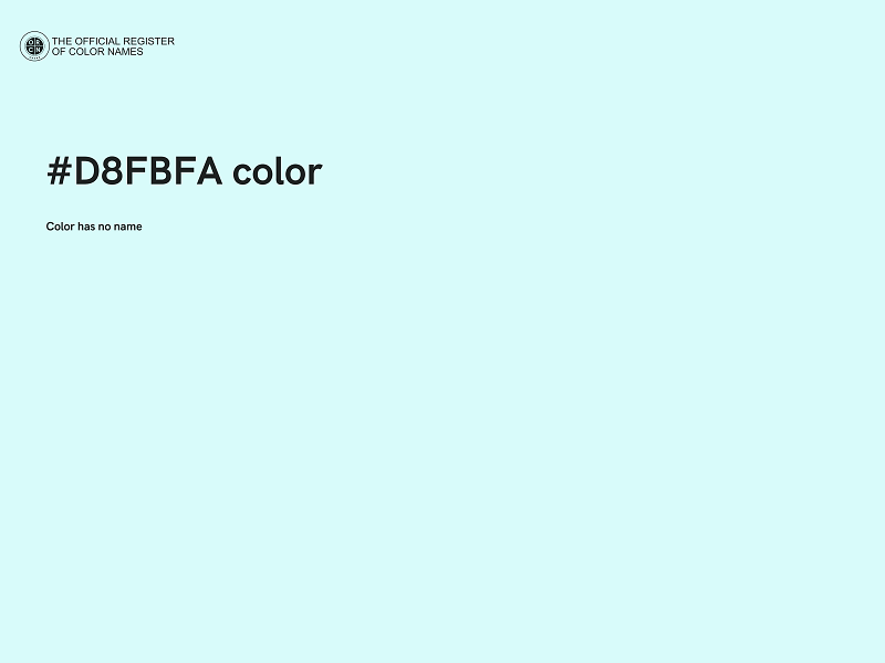 #D8FBFA color image