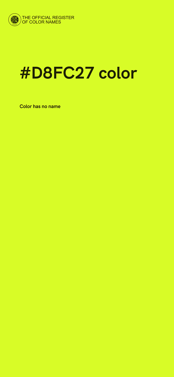 #D8FC27 color image