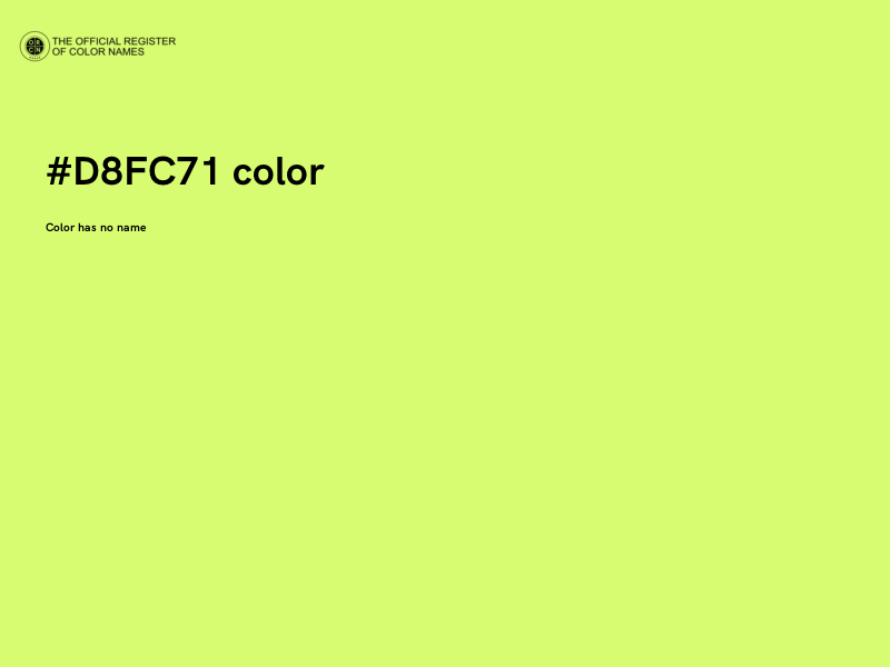 #D8FC71 color image