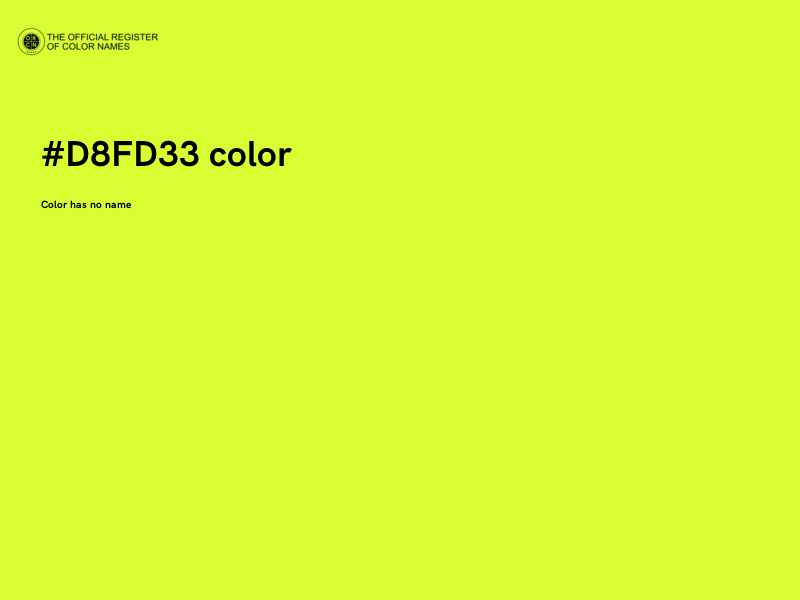 #D8FD33 color image