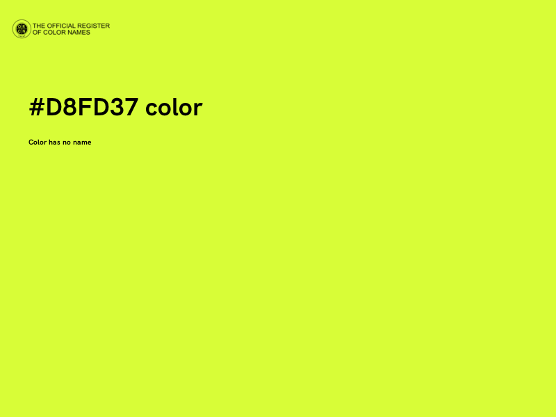#D8FD37 color image