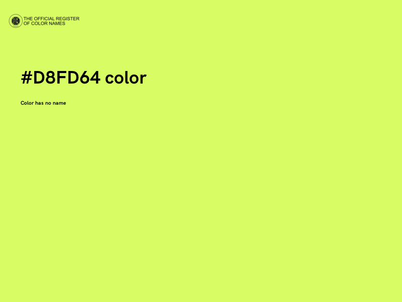 #D8FD64 color image