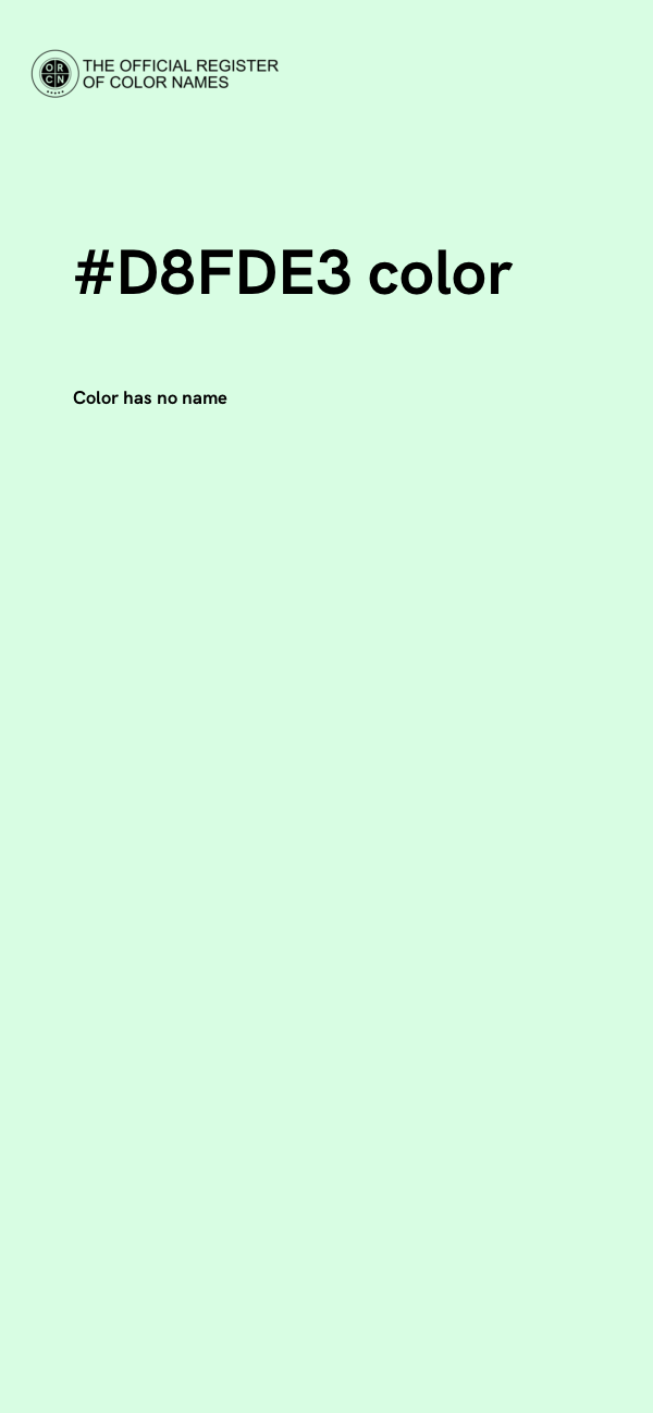 #D8FDE3 color image
