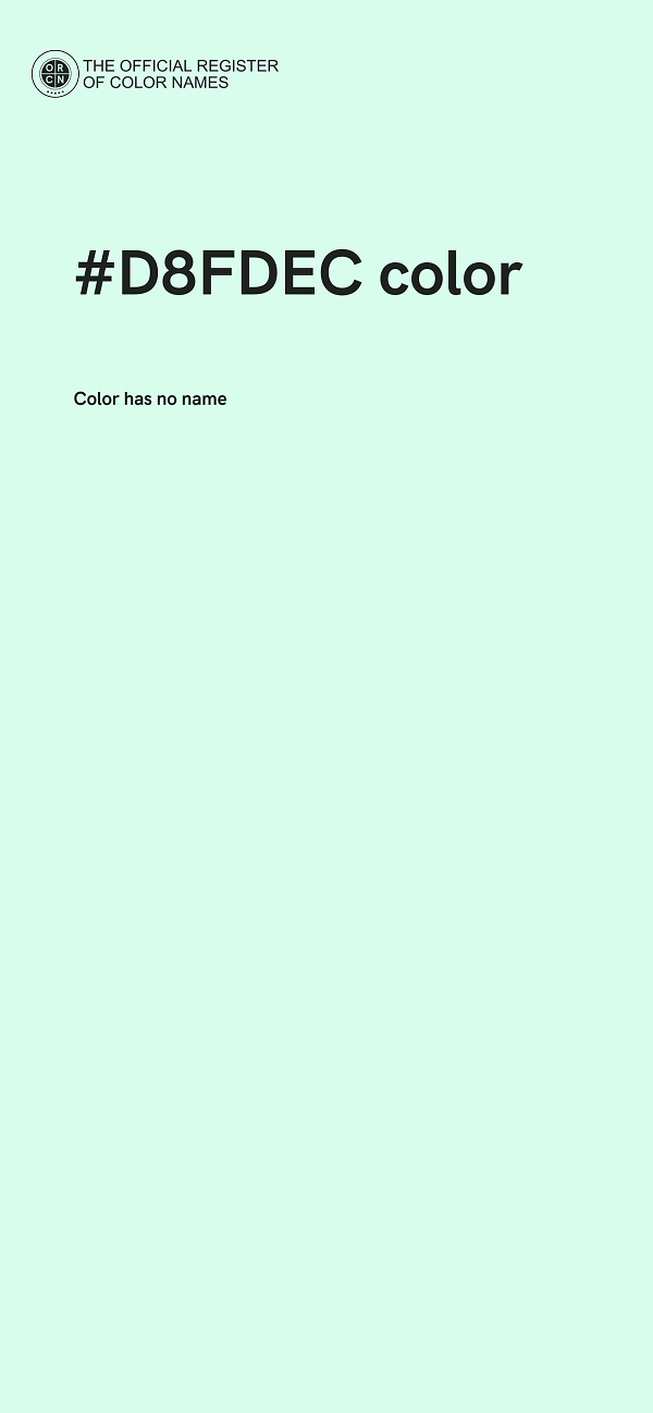 #D8FDEC color image