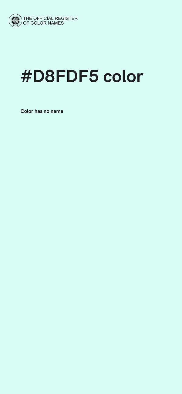 #D8FDF5 color image