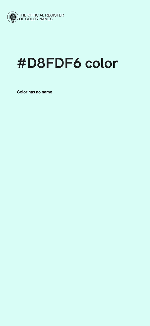 #D8FDF6 color image