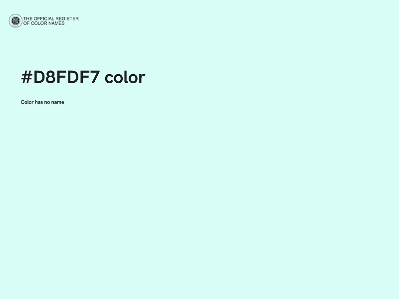 #D8FDF7 color image