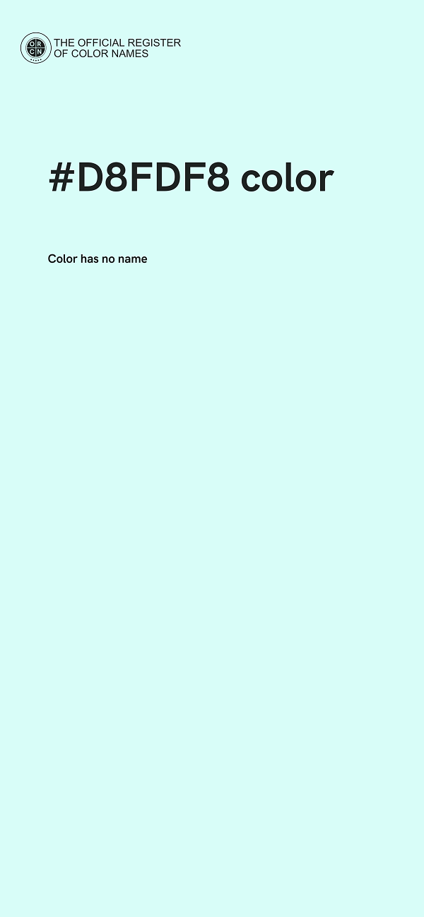 #D8FDF8 color image