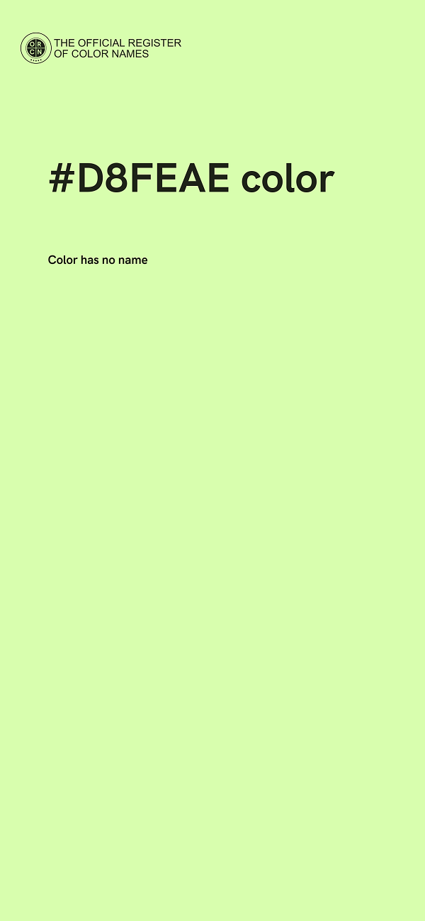 #D8FEAE color image