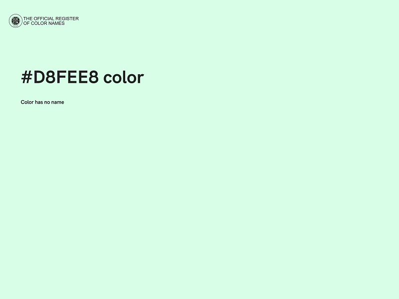 #D8FEE8 color image