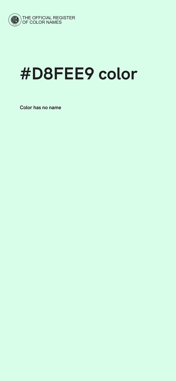 #D8FEE9 color image