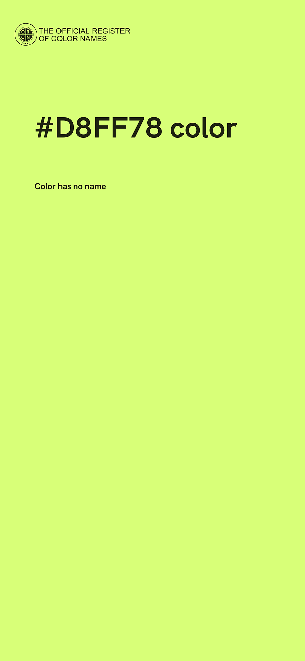 #D8FF78 color image