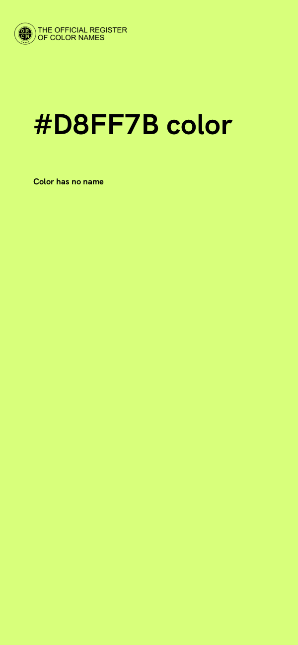 #D8FF7B color image