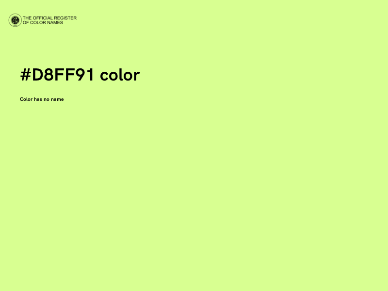 #D8FF91 color image