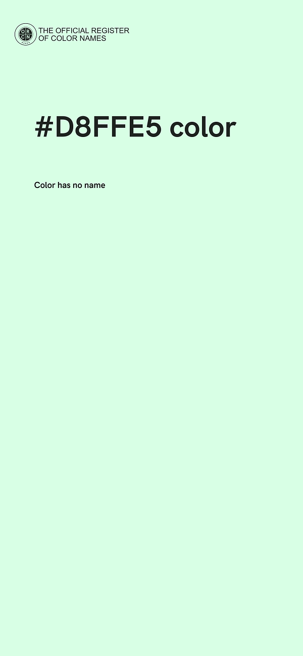 #D8FFE5 color image