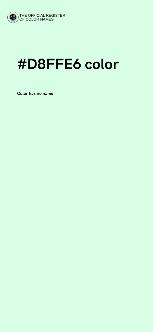 #D8FFE6 color image