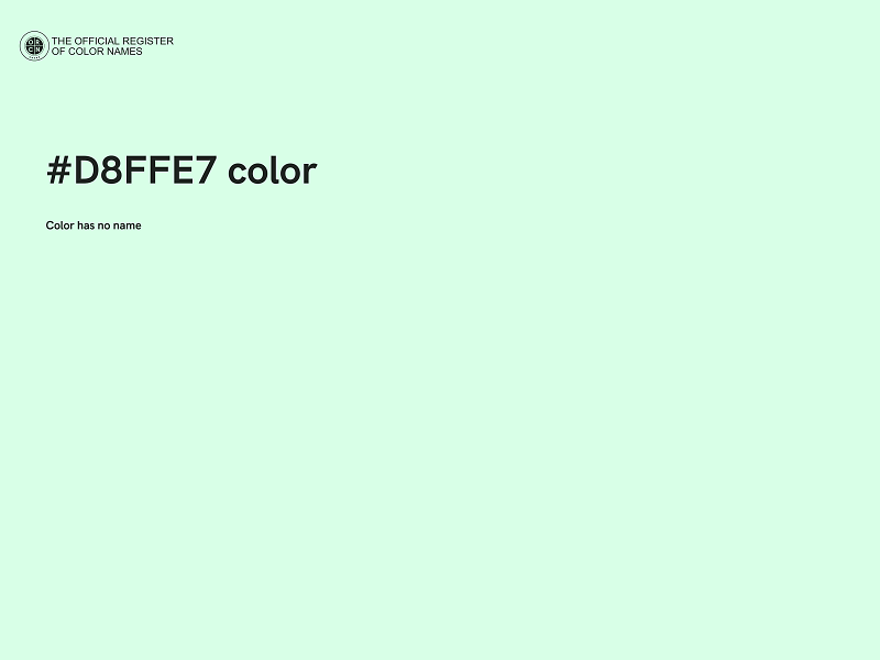 #D8FFE7 color image