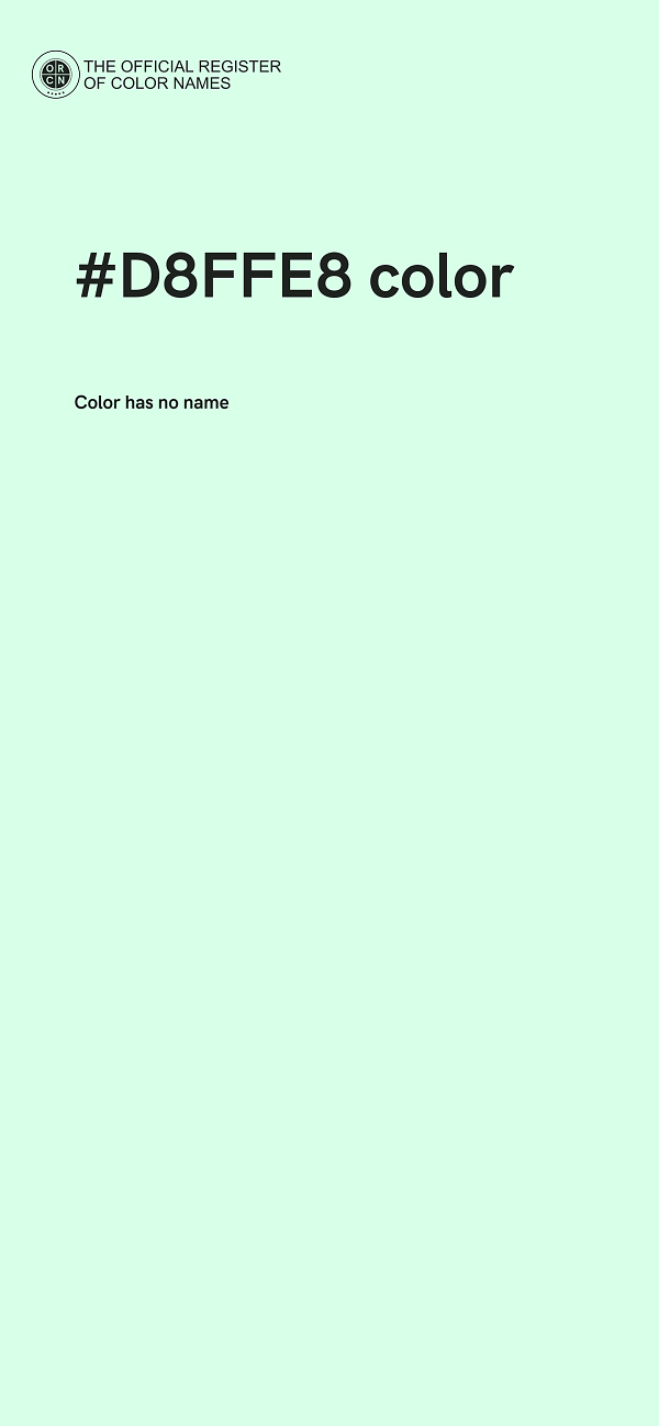 #D8FFE8 color image
