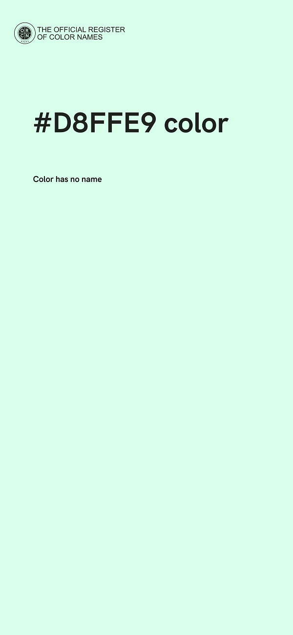 #D8FFE9 color image