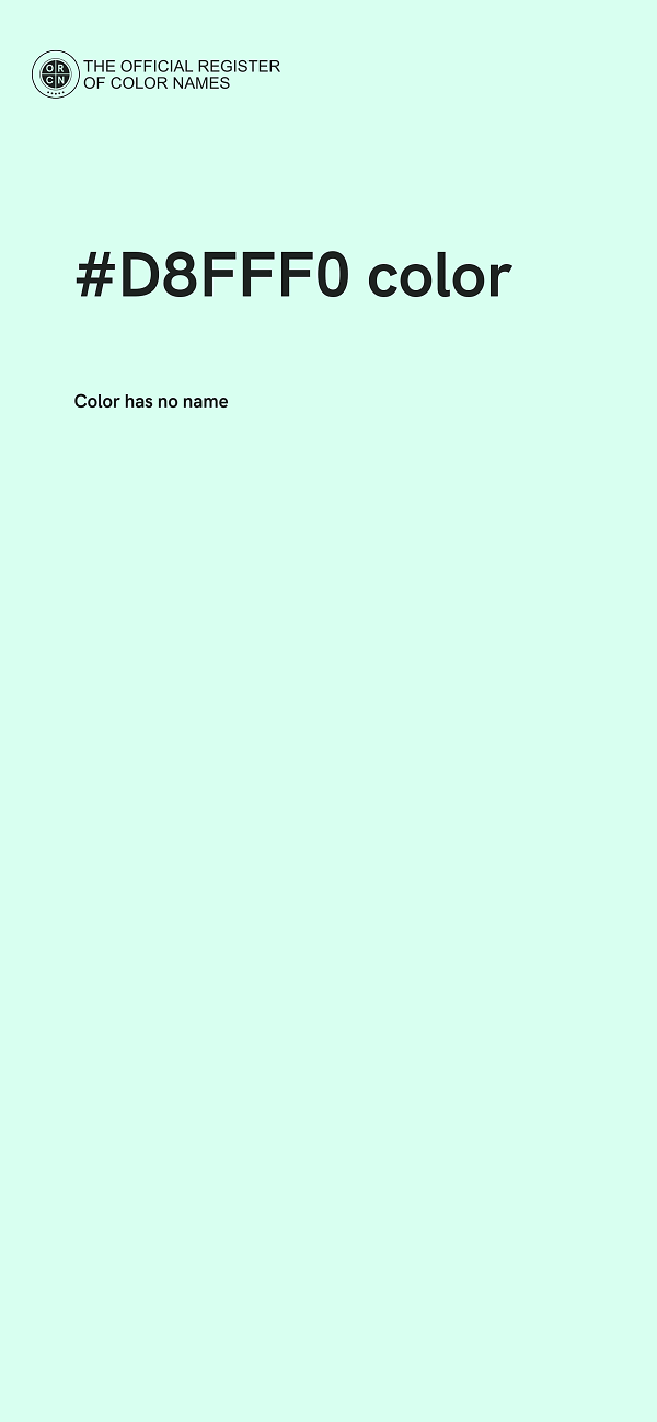 #D8FFF0 color image