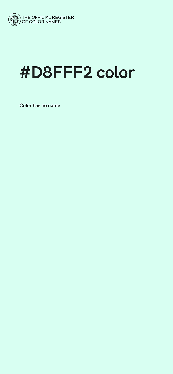#D8FFF2 color image