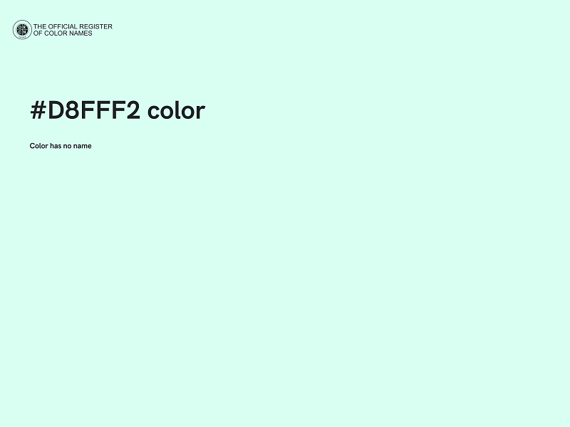 #D8FFF2 color image