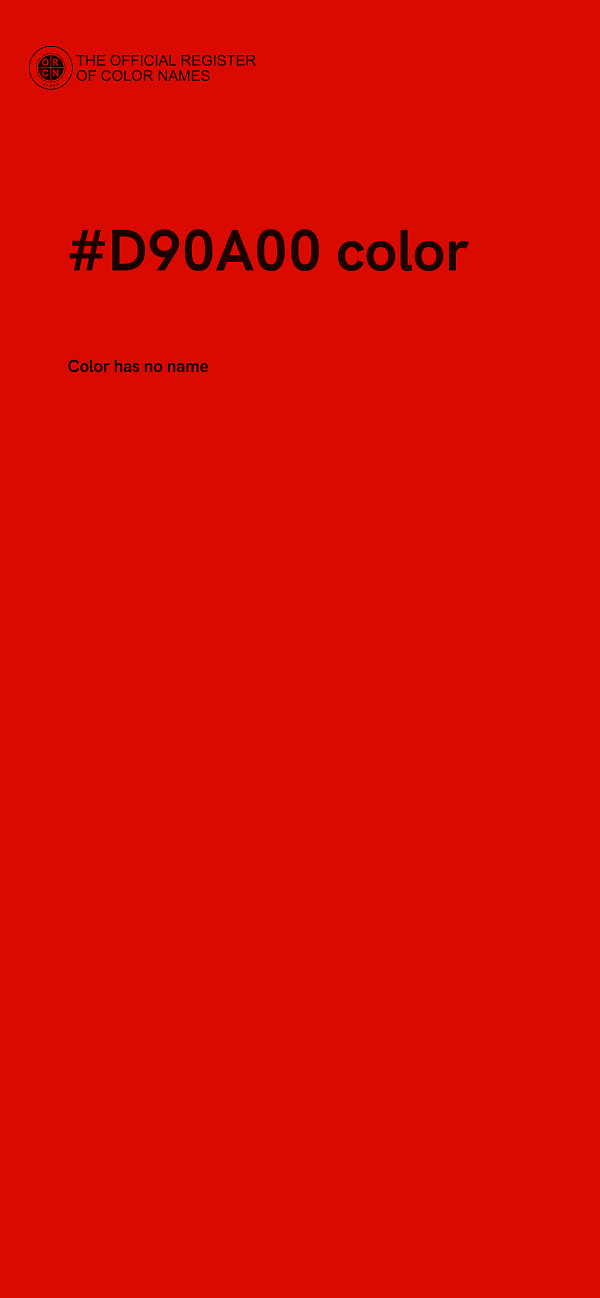 #D90A00 color image