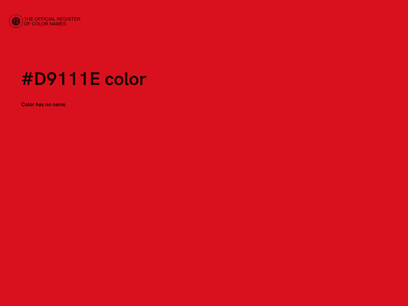 #D9111E color image