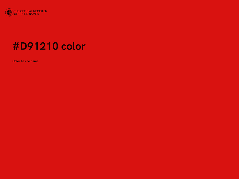 #D91210 color image