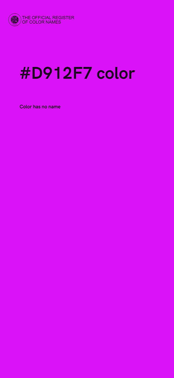 #D912F7 color image