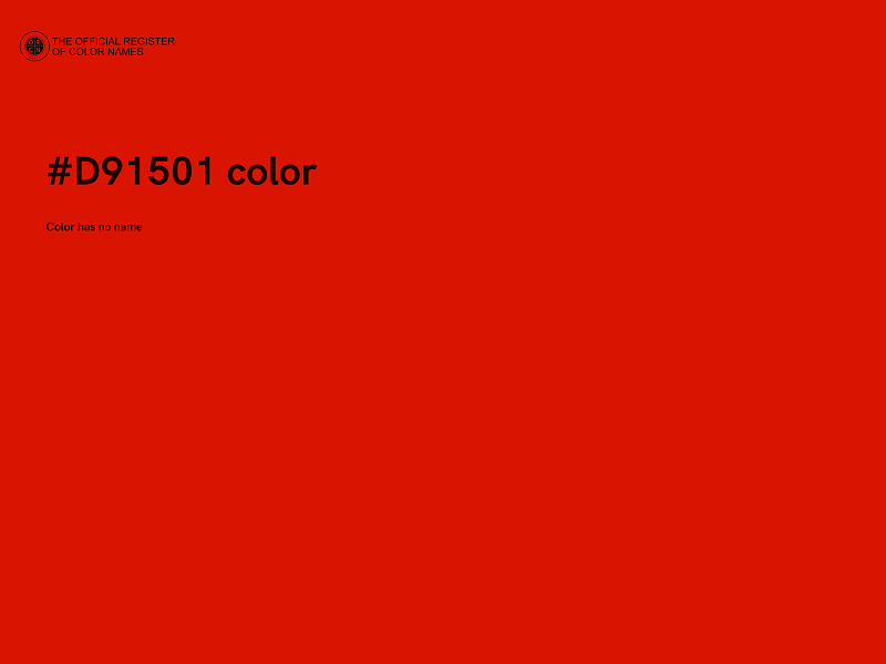 #D91501 color image