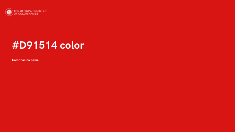 #D91514 color image