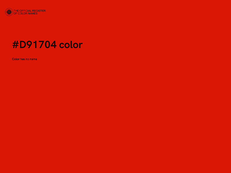 #D91704 color image